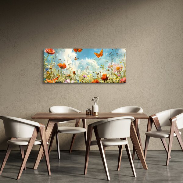 Slika - Leptiri na ljetnoj livadi (120x50 cm)