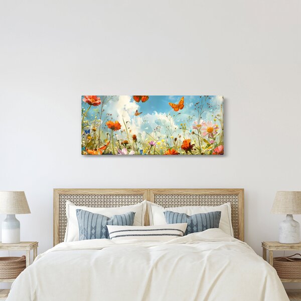Slika - Leptiri na ljetnoj livadi (120x50 cm)