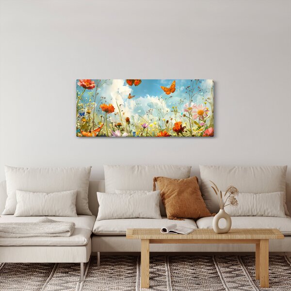 Slika - Leptiri na ljetnoj livadi (120x50 cm)
