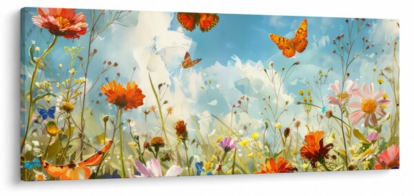 Slika - Leptiri na ljetnoj livadi (120x50 cm)