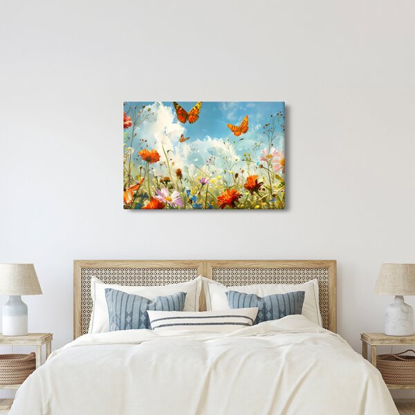 Slika - Leptiri na ljetnoj livadi (90x60 cm)