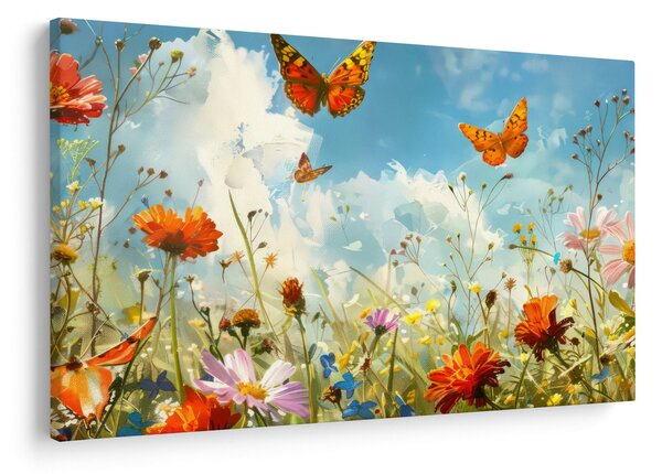 Slika - Leptiri na ljetnoj livadi (90x60 cm)