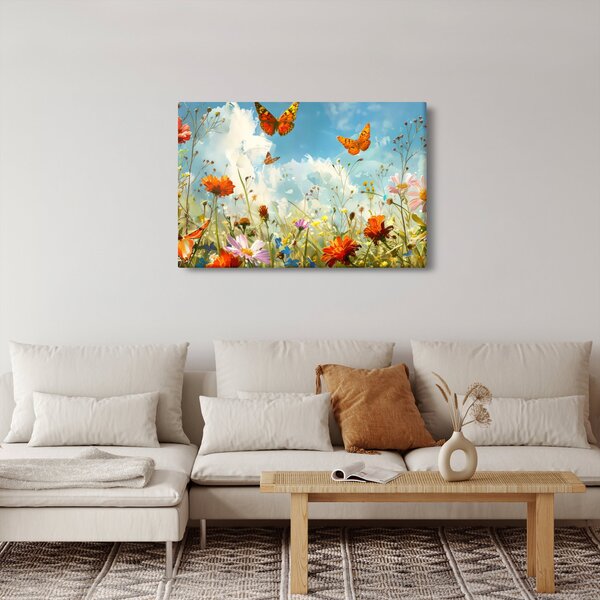 Slika - Leptiri na ljetnoj livadi (90x60 cm)