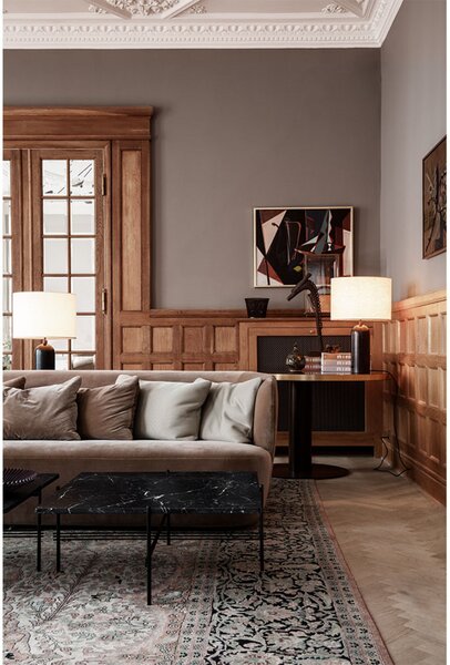 Stolne Lampa GUBI, prigušiv, Crno, Dnevna soba, Mramor