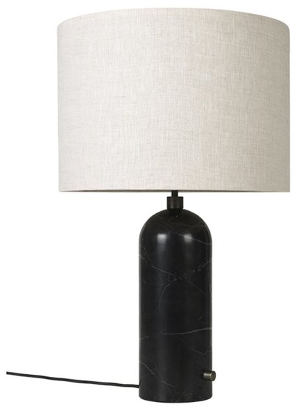 Stolne Lampa GUBI, prigušiv, Crno, Dnevna soba, Mramor