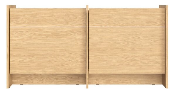 Komoda u dekoru hrasta u prirodnoj boji 146x76x51 cm Hido – noo.ma