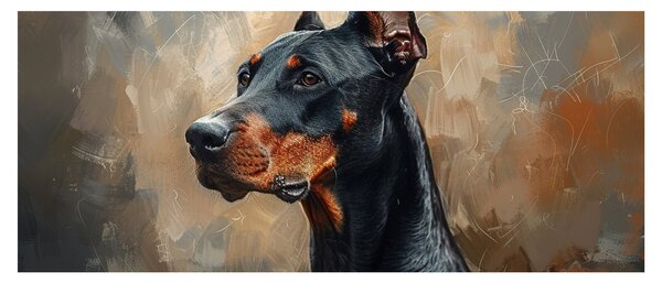 Slika - Portret Dobrmana (120x50 cm)