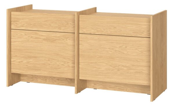 Komoda u dekoru hrasta u prirodnoj boji 146x76x51 cm Hido – noo.ma