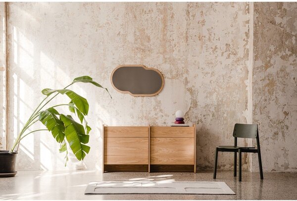 Komoda u dekoru hrasta u prirodnoj boji 146x76x51 cm Hido – noo.ma