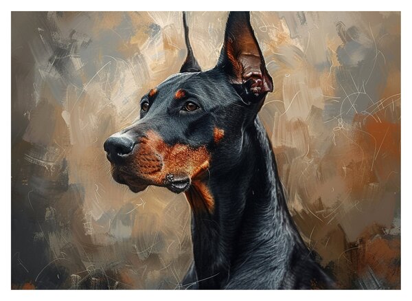 Slika - Portret Dobrmana (70x50 cm)