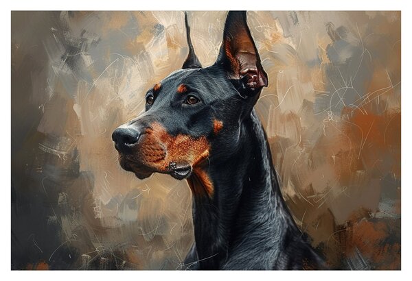 Slika - Portret Dobrmana (90x60 cm)