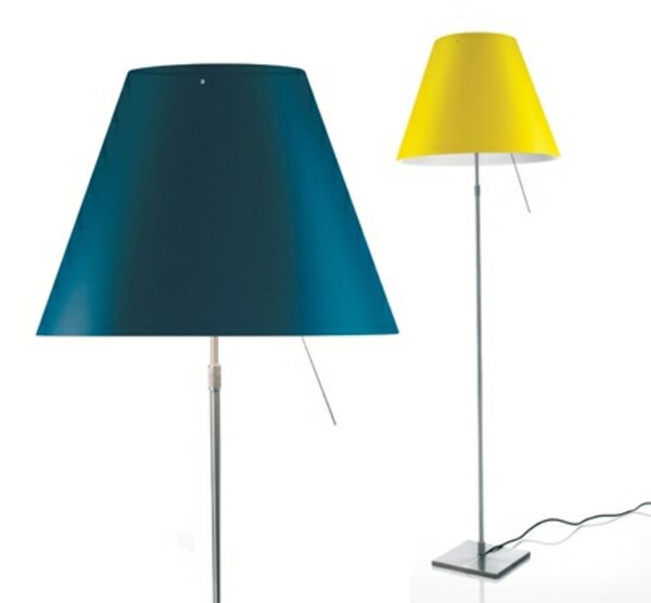 Podne Lampa Luceplan, Crvena, Dnevna soba, Aluminij