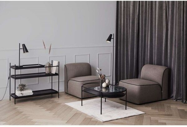 Podne Lampa Woud, Crno, Dnevna soba, Metal