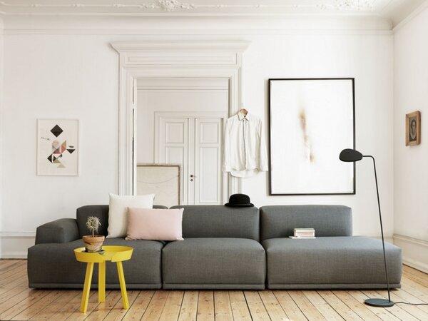 Podne Lampa Muuto, prigušiv, Crno, Dnevna soba, Aluminij