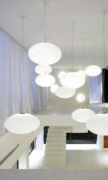 Viseće Svjetiljka CPH Lighting, Bijela, Dnevna soba, Plastika