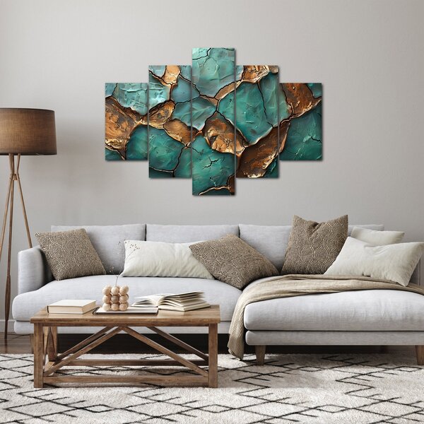 Slika - Zeleno-zlatna slika (150x105 cm)