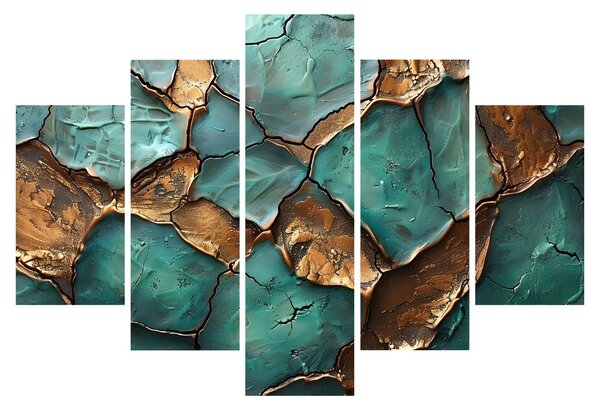 Slika - Zeleno-zlatna slika (150x105 cm)