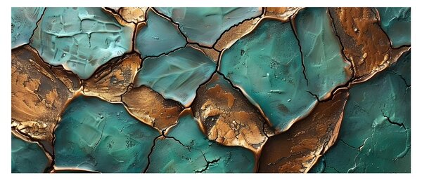 Slika - Zeleno-zlatna slika (120x50 cm)