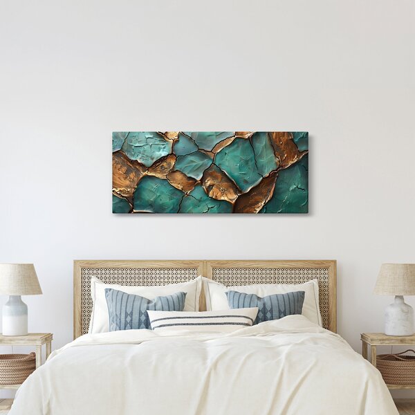 Slika - Zeleno-zlatna slika (120x50 cm)