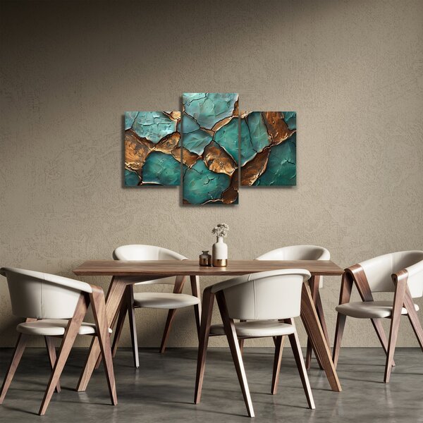 Slika - Zeleno-zlatna slika (90x60 cm)