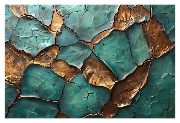 Slika - Zeleno-zlatna slika (90x60 cm)