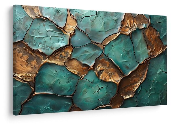 Slika - Zeleno-zlatna slika (90x60 cm)