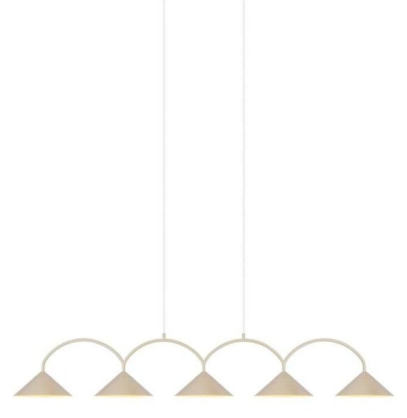 Viseće Svjetiljka Globen Lighting, CURVE 5, prigušiv, Bež, Kuhinja, Metal, Vintage