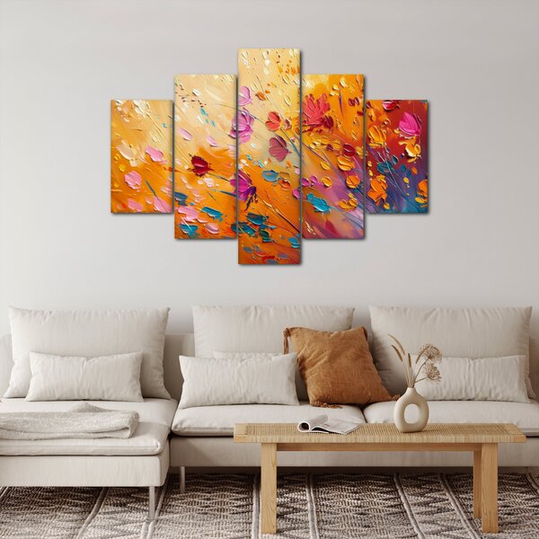 Slika - Slikanje šarenog cvijeća (150x105 cm)