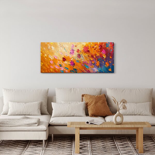 Slika - Slikanje šarenog cvijeća (120x50 cm)
