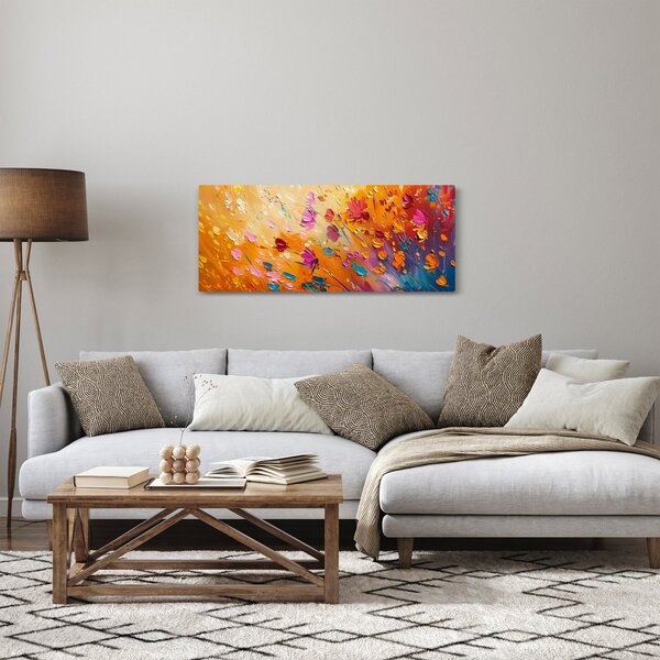 Slika - Slikanje šarenog cvijeća (120x50 cm)