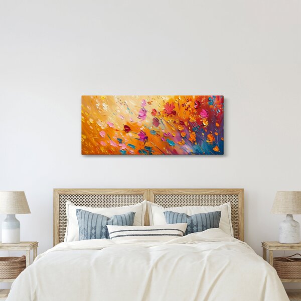 Slika - Slikanje šarenog cvijeća (120x50 cm)
