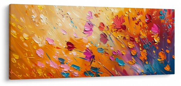 Slika - Slikanje šarenog cvijeća (120x50 cm)