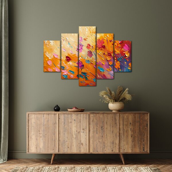 Slika - Slikanje šarenog cvijeća (150x105 cm)