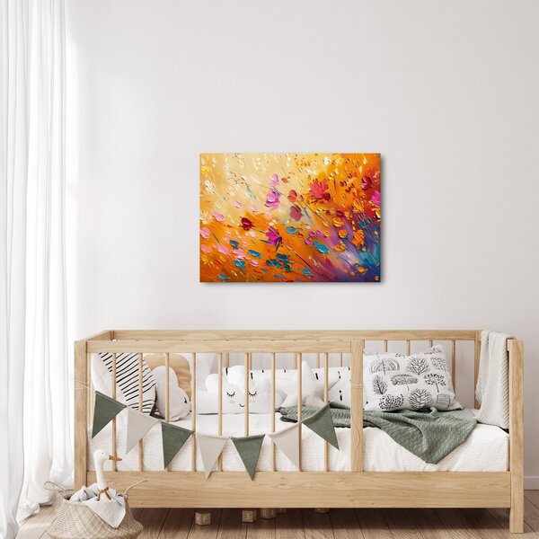 Slika - Slikanje šarenog cvijeća (70x50 cm)