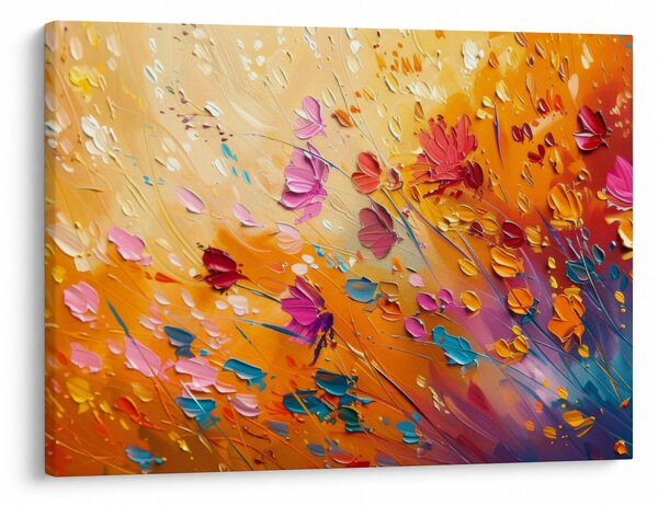 Slika - Slikanje šarenog cvijeća (70x50 cm)