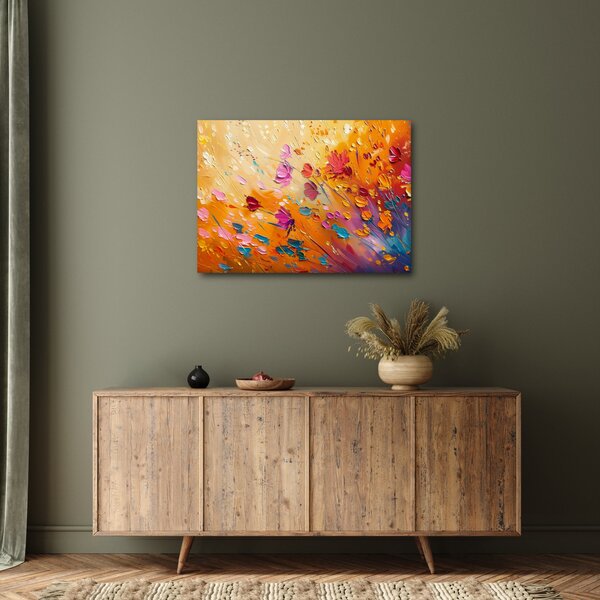 Slika - Slikanje šarenog cvijeća (70x50 cm)