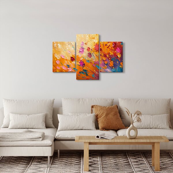 Slika - Slikanje šarenog cvijeća (90x60 cm)