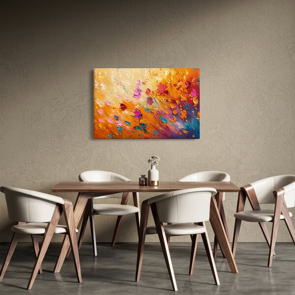Slika - Slikanje šarenog cvijeća (90x60 cm)