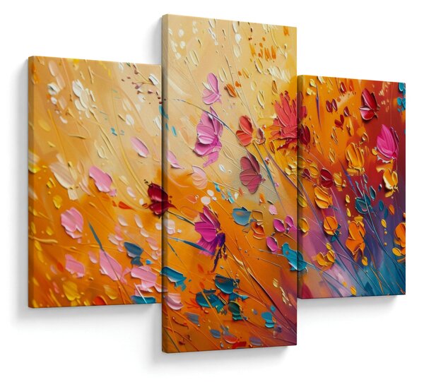Slika - Slikanje šarenog cvijeća (90x60 cm)