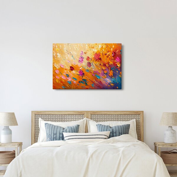 Slika - Slikanje šarenog cvijeća (90x60 cm)