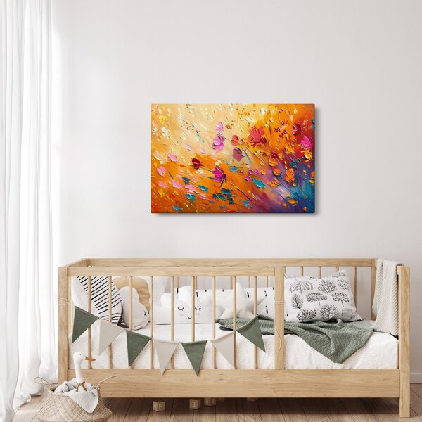 Slika - Slikanje šarenog cvijeća (90x60 cm)