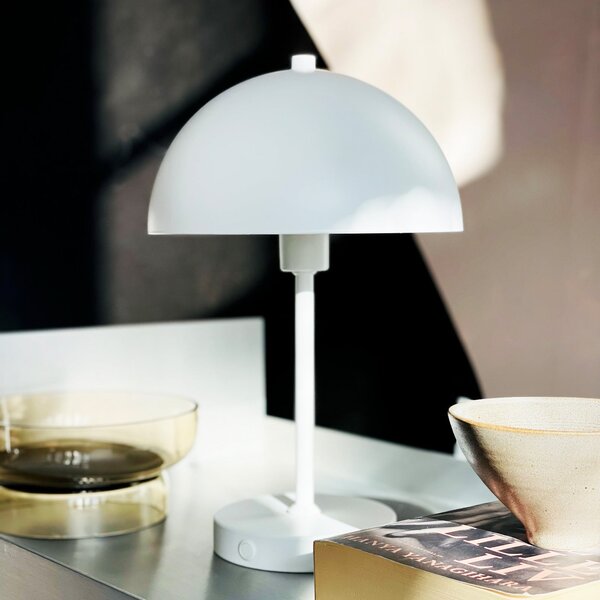 Stolne Lampa Dyberg Larsen, Stockholm, prigušiv, Bijela, Dnevna soba, Metal, Skandinavski