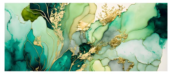 Slika - Zelena apstrakcija (120x50 cm)