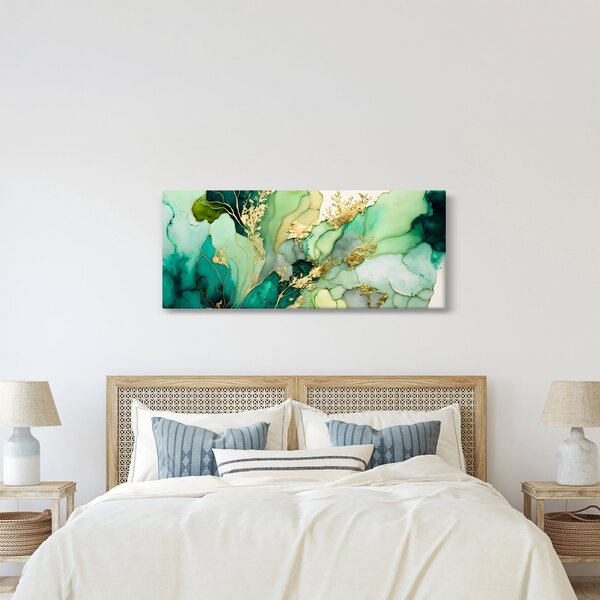 Slika - Zelena apstrakcija (120x50 cm)