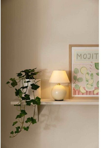 Stolne Lampa Globen Lighting, IRIS, prigušiv, Bež, Dnevna soba, Staklo, Vintage