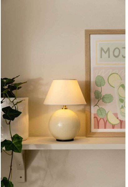 Stolne Lampa Globen Lighting, IRIS, prigušiv, Bež, Dnevna soba, Staklo, Vintage