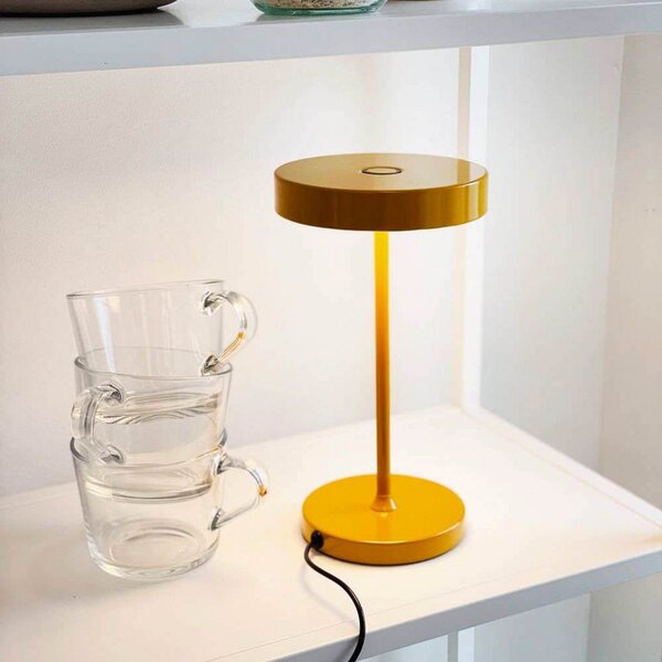 Stolne Lampa Dyberg Larsen, Žuta, Dnevna soba, Metal