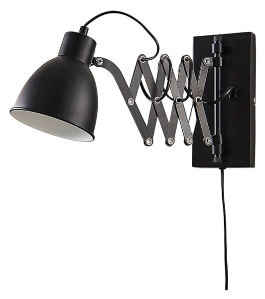 Zidne Svjetiljka Lindby, Merle, Crno, Spavaća soba, Metal, Moderan