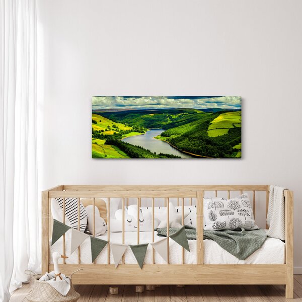 Slika - Zeleni krajolik (120x50 cm)