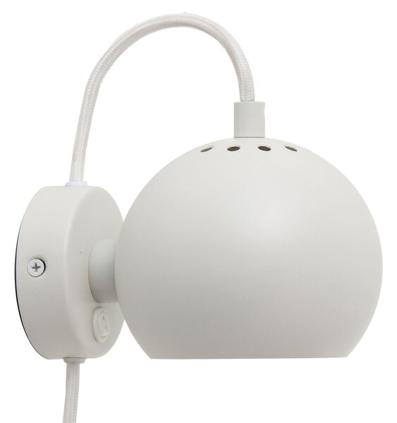 Zidne Svjetiljka FRANDSEN, Ball Magnet, Bijela, Dnevna soba, Metal, Dizajn